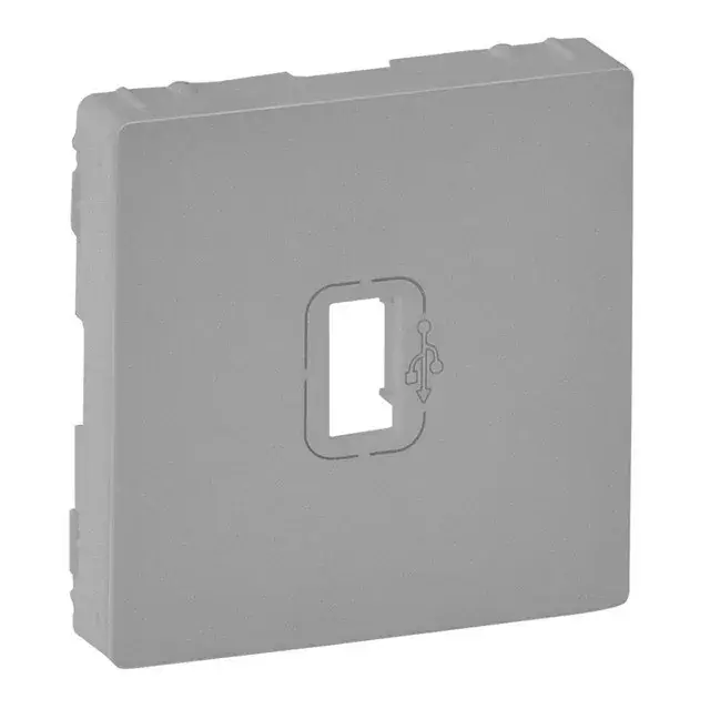 Végkiárusítás Legrand 754752 Valena Life elővezetékezett USB adatátviteli csatlakozóaljzat burkolat, alumínium ( Legrand 754752 )