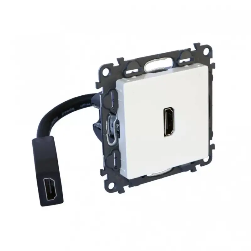 Kedvezményes ár Legrand 753275 Valena Life Elővezetékelt HDMI 1.4 típusú csatlakozóaljzat, 15 cm kábellel szállítva, Elefántcsont ( Legrand 753275 )