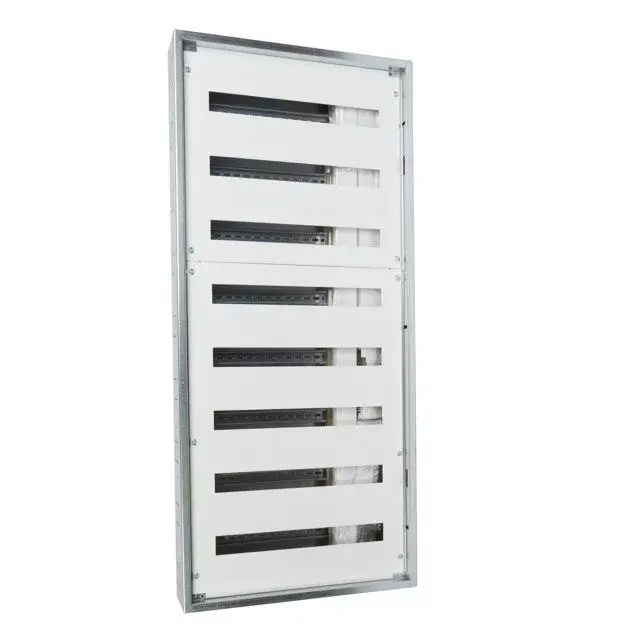 Árengedmény Legrand 337228 XL3 S 160 fém elosztószekrény 192 modul, 8 sor, ajtó nélkül, süllyesztett, IP30 (IP40 ajtóval), méret 1412x667x137,5mm