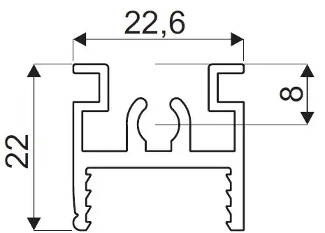 Azonnal elérhető SEVROLL 05795 GM 18 felső vezető profil 1,7m oliva
