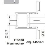 IC-fogantyú profil Harmony 10mm 2,7m pezsgő Gyors kiszállítás