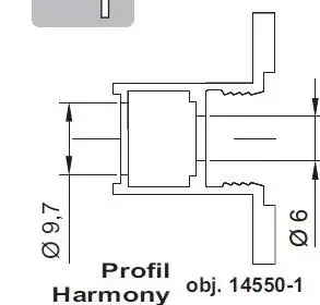 IC-fogantyú profil Harmony 10mm 2,7m pezsgő Gyors kiszállítás