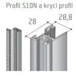Expressz kézbesítés S-profil S10N ezüst elox 2,7m