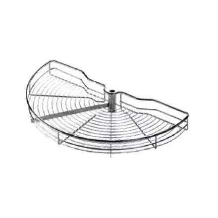 Biztonságos fizetés KES 260545 karusel 180 ° teljes drót polc 900mm 1/2 kör króm
