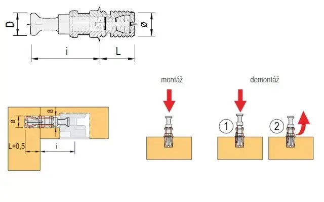 Excenter rúd TE93 QUICK (34mm) Kedvezményes ár