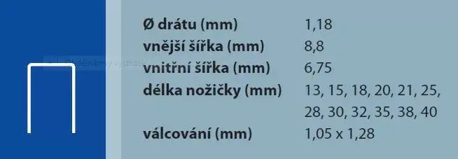 Olcsóbb Tűzőkapocs 352/28 ZN-PR típus 92, 12000 db
