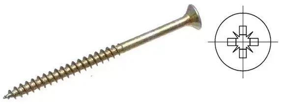 Bestseller StrongFix Csavar PZ 5x80/49 süllyesztett fejű cink sárga PZ2, részleges menettel