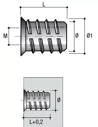 Gyors szállítás Peremes anyacsavar BU04 M6x20mm