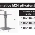 Kedvezmény TK-oszloptalp 110x110 - 250mm anya