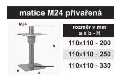Kedvezmény TK-oszloptalp 110x110 - 250mm anya