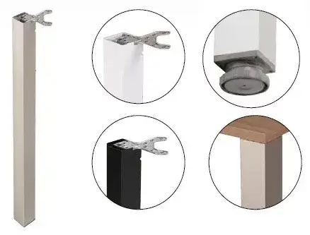 StrongLegs asztal láb TA001, 820R/80x80mm, fekete matt Szezonális akció