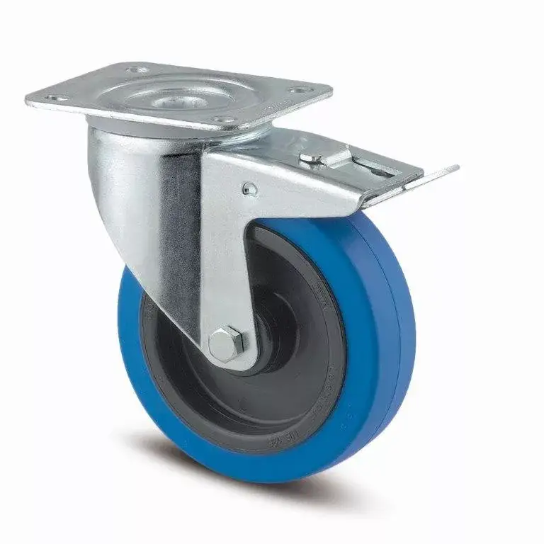 Árcsökkenés TENTE forgó kerék 3477 lágyított futófelület, ,átmérő 100 mm,fékkel, kék