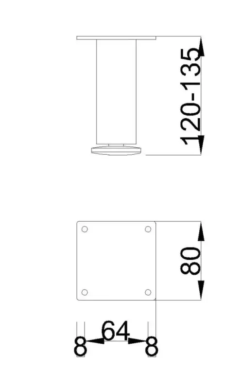 Alacsony ár MILADESIGN bútorláb G5 ST402/12 antracit