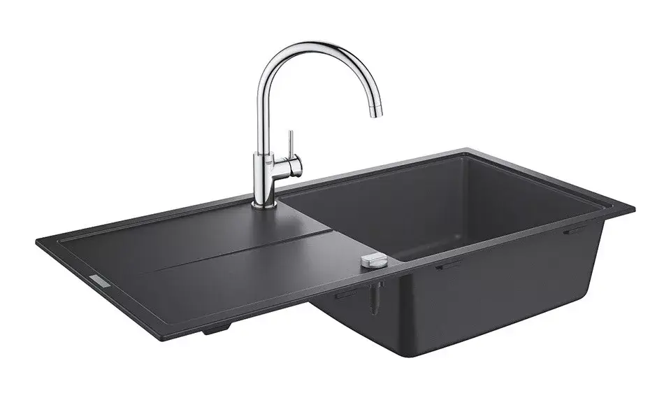 Árengedmény GROHE 31885AP0 Set K400 gránit fekete + Bauclassic króm