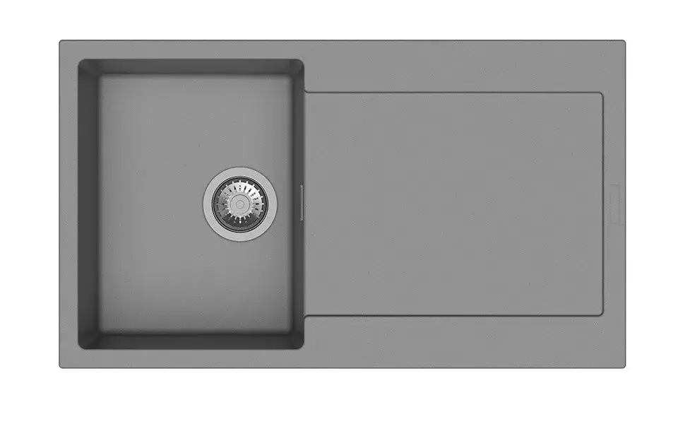 Olcsó StrongSinks S3 Gránit mosogató ZALA 860,860 x 500mm,csepegtetővel, szürke