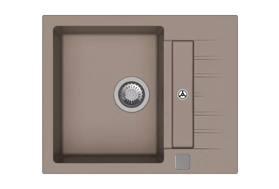 Akciós ár StrongSinks S3 Gránit mosogató Vardar 615, 615x500 mm,csepegtető, barna
