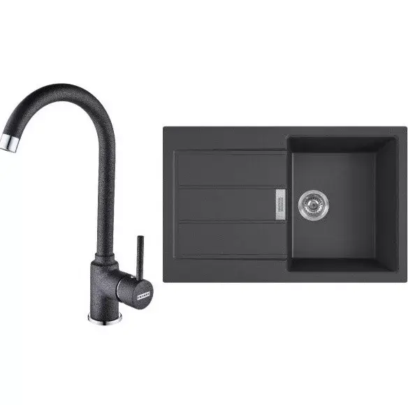 Legkelendőbb FRANKE Szett T84Č S2D 611-78 fekete + FP 9000.071 onyx