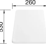 Bestseller BLANCO 217611 kiegészítők fehér vágódeszka 530x260x17