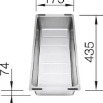 BLANCO 227689 Tartozék tál nemesacél Subline 435x175x74 Akció