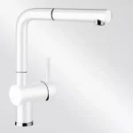 BLANCO 516692 Csaptelep Linus-s fehér kihúzható zuhany Silgranit-look Biztonságos fizetés