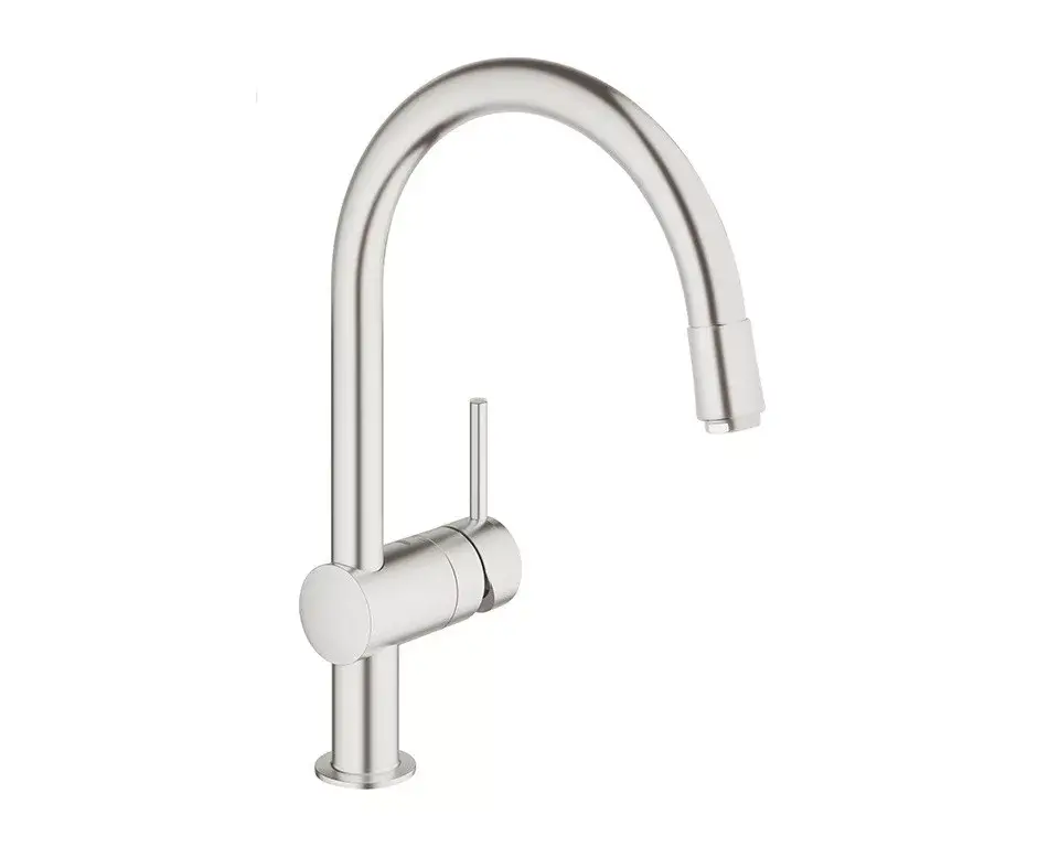 Gyors kiszállítás GROHE 32918DC0 Csaptelep konyhába Minta kihúzható levegőztető supersteel