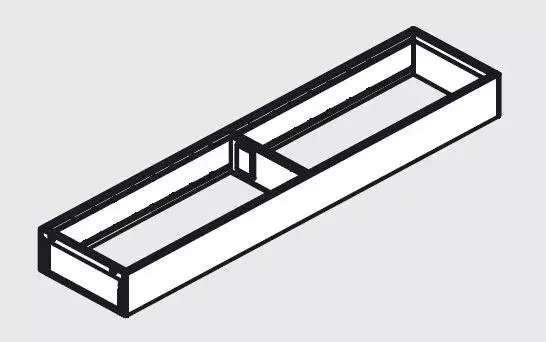 BLUM ZC7S600RS2 Ambia-line kerethez LBX/MVX, NL=600/200 mm Orion szürke OG-M Azonnal elérhető