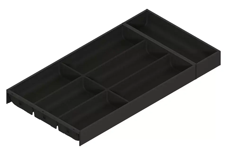 Korlátozott ajánlat BLUM ZC7S600BS3 Ambia-line evőeszközös fiók LBX/MVX, NL=600/300 szén fekete CS-M