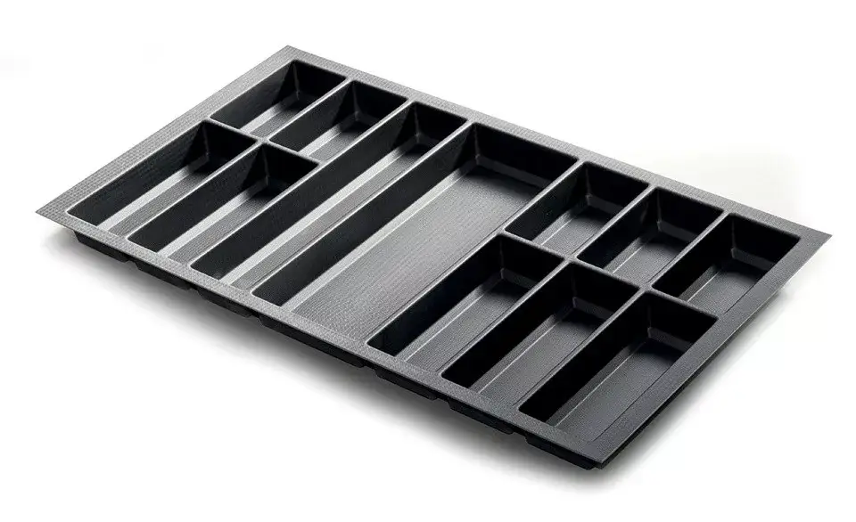 Exkluzív ajánlat Evőeszköztartó Classico Kristall softTouch 90 (822 x 474 mm) fekete