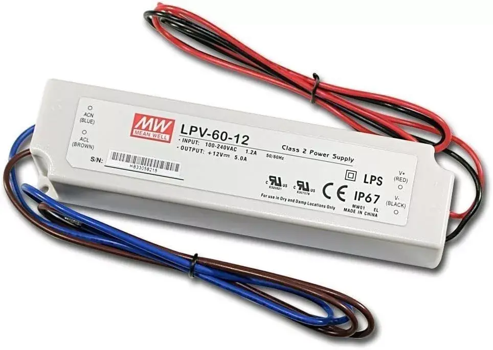Korlátozott ajánlat Tápegység MEAN WELL LPV-60-12, 12V, 60W, IP67