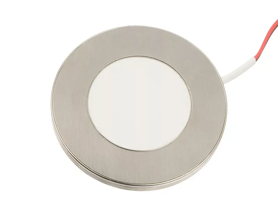 Gyors kiszállítás LED spotlámpa BAILEN 12V 3W csiszolt acél/meleg fehér