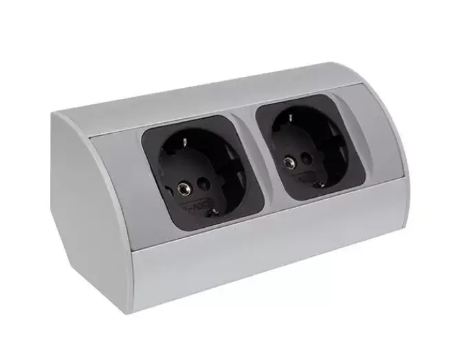 DL-dupla aljzat Schuko Corner Box 2 alu Utolsó esély