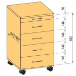 Alacsony ár K-BBP konténer 540mm típus 9 - atipikus fém