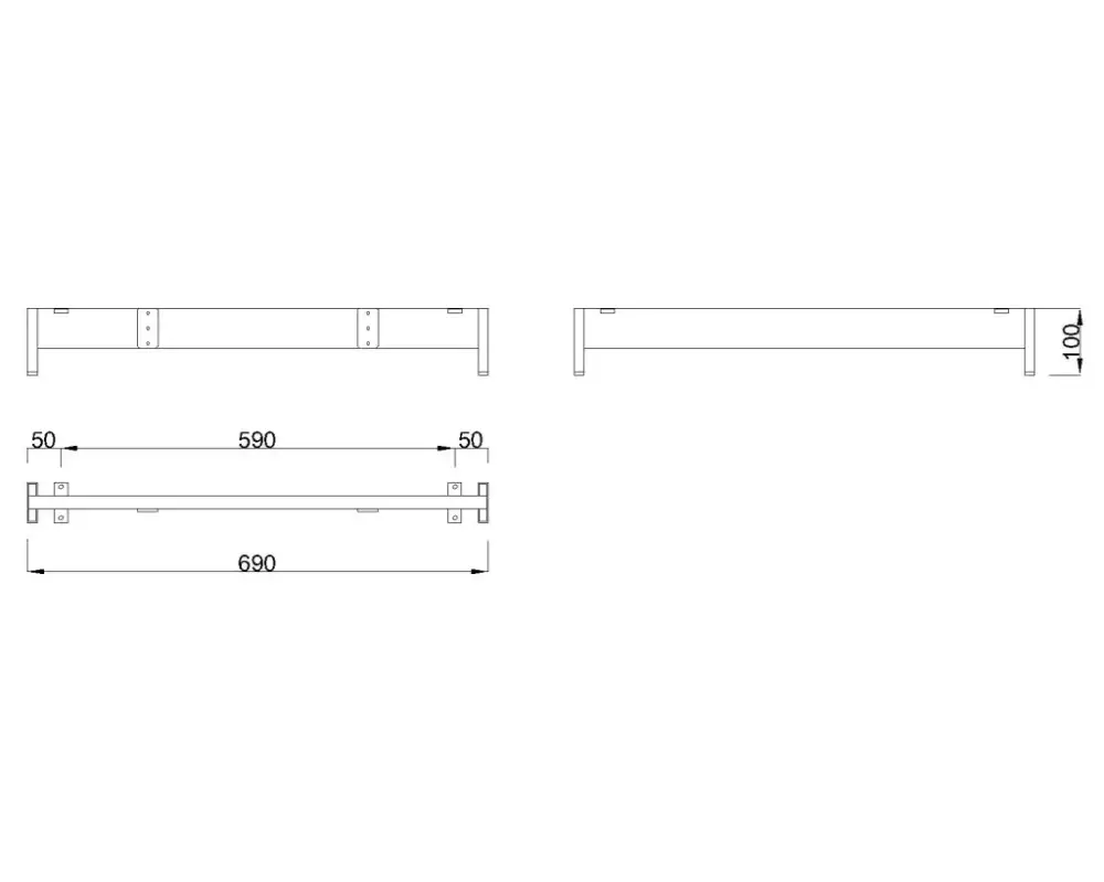 Akció MILADESIGN lábazat alacsony Mobilar M6207-K fekete