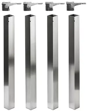 HETTICH 9078475 Afio asztalláb szögletes 700/60x60 mm nemesacél Gyors szállítás