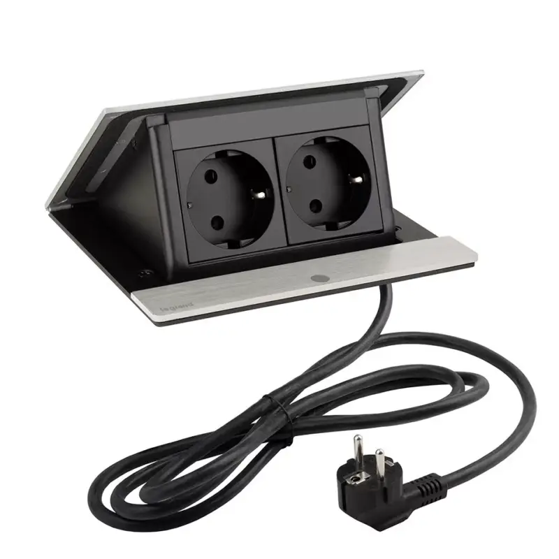 Legnépszerűbb LEGRAND PopUp, 2x230V, csiszolt alumínium, SCHUKO