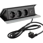 Bestseller LEGRAND PopUp, 3x230V, 1x USB A/C, eloxált alumínium, SCHUKO