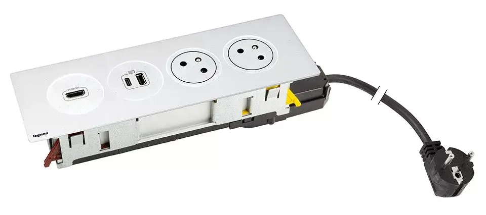 K- LEGRAND Disq'In 2x 230V + 1x USB A/C, HDMI, bílá/bílá Szuper akció