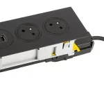 K- LEGRAND Disq'In 2x 230V + 1x USB A/C, HDMI, černá/černá Vedd meg most