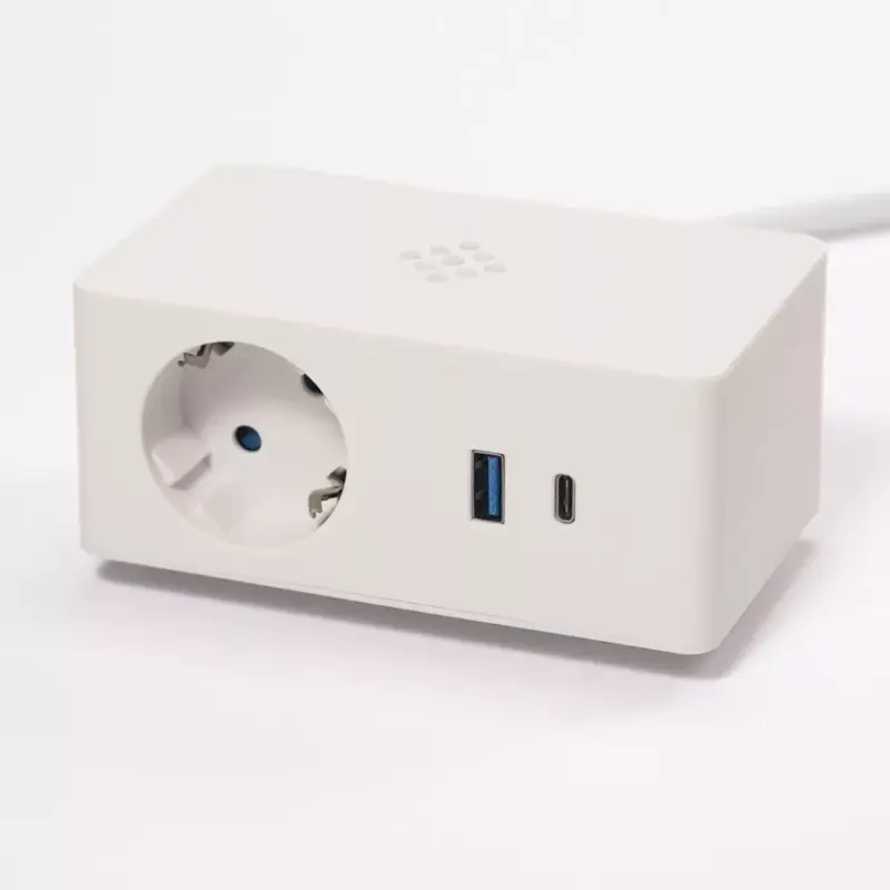 Kedvezmény VersaQ HUB 1x 230V, 1x RJ45, USB A+C 5V, 1x HDMI, Qi töltő, fehér, Schuko