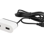 Azonnal elérhető VersaPick, 2x USB, ovális, fehér matt RAL 9003, spiáter