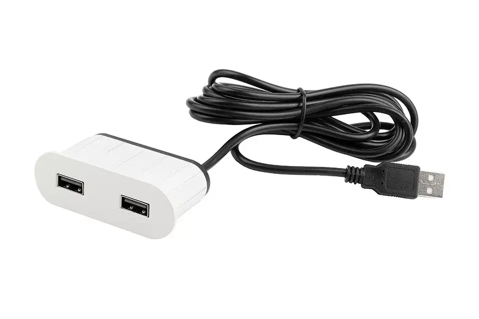 Azonnal elérhető VersaPick, 2x USB, ovális, fehér matt RAL 9003, spiáter