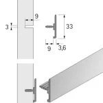 HETTICH 9012148 ORG@Wall univerzális profil 2900 mm Prémium