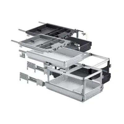 HETTICH 46735 konténer sze.ré.kihu.sín és teljesk.sín átnyúl.SiSy,392 530 mm,fek Népszerű