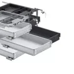 Ajánlat HETTICH 77604 konténer szett részleges kih.sínnel, SiSy, 392 x 730 mm, fekete
