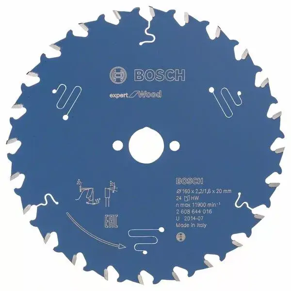 BOSCH 2608644016 Pilový kotouč Expert for Wood 160 x 20 x 2,2 mm, 24 Biztonságos vásárlás