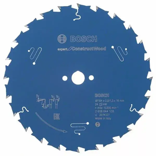 BOSCH 2608644138 Pilový kotouč Expert for Construct Wood 184 x 16 x 2,0 mm, 24 Akciós ár