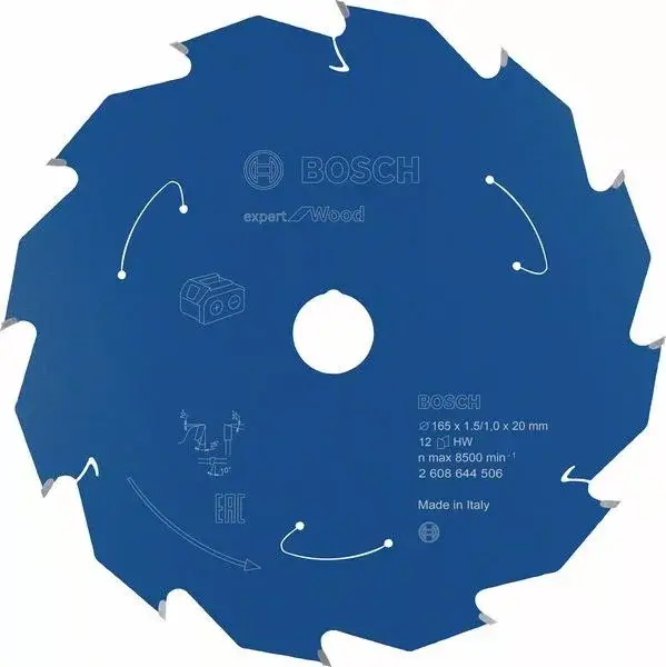 Gyors kiszállítás BOSCH 2608644506 Pilový kotouč Expert for Wood pro AKU pily 165×1,5/1×20mm, 12