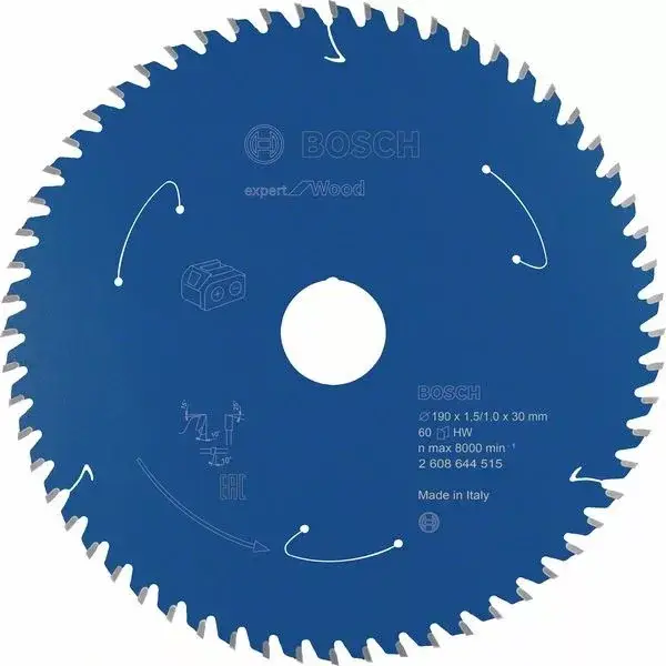BOSCH 2608644515 Pilový kotouč Expert for Wood pro AKU pily 190×1,5/1×30mm, 60 Kiárusítás