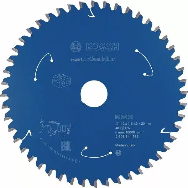 Alacsony ár BOSCH 2608644536 Pilový kotouč Expert for Aluminium - AKU pily 140×1,8×20mm, 48