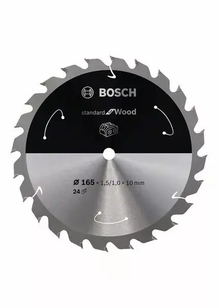 BOSCH 2608837679 Pilový kotouč Standard for Wood pro AKU pily 165×1,5×10mm, 24 Szuper akció